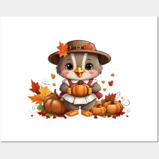 Thanksgiving Cute Turkey Posters and Art